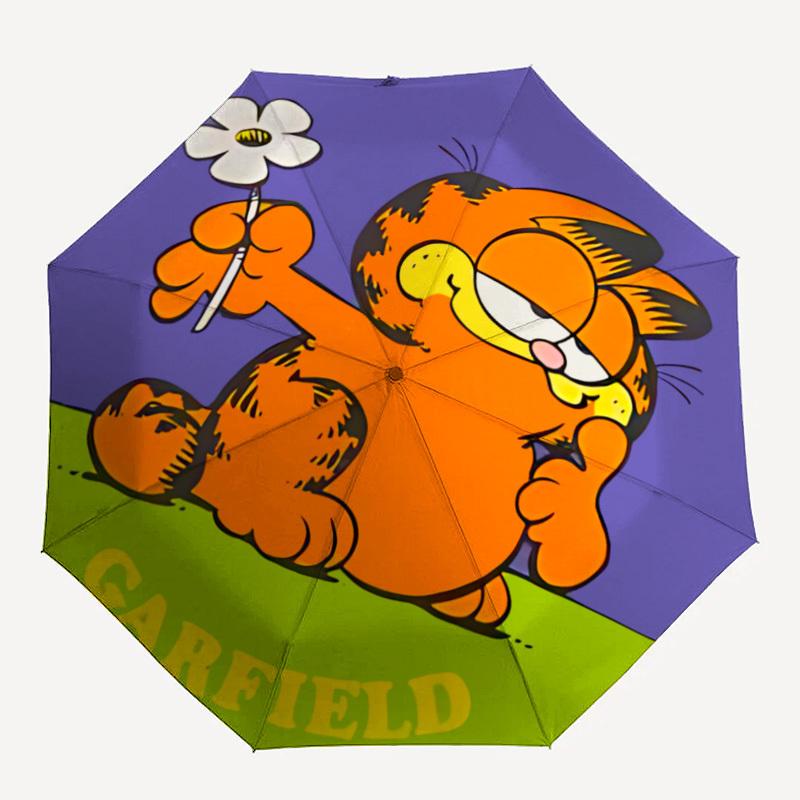 Garfield Automatic Open/Close Umbrella Folding Umbrella,Portable Compact Perfect Gift for Birthday, Christmas0809185