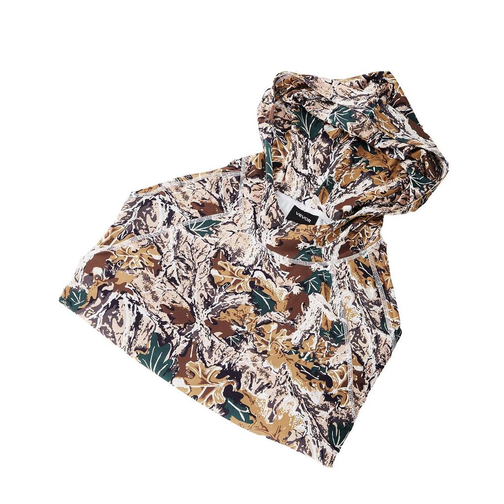 Camo Hoodie, Small Size, Men Pullover Hooded Sweatshirt, Moisture Wicking & Breathable, Quick-dry, Hiking Fishing Shirt with Hood, Long Sleeves