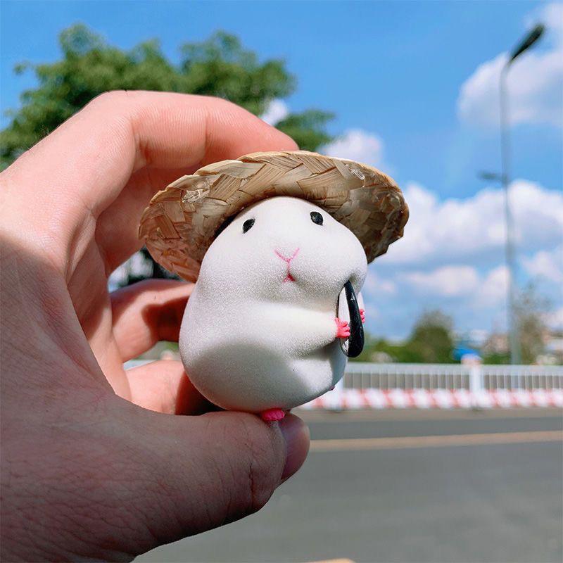 Foodie Hamster Car Desk Decor With Cute Pvc Figurine For Kids Gift And Home Office