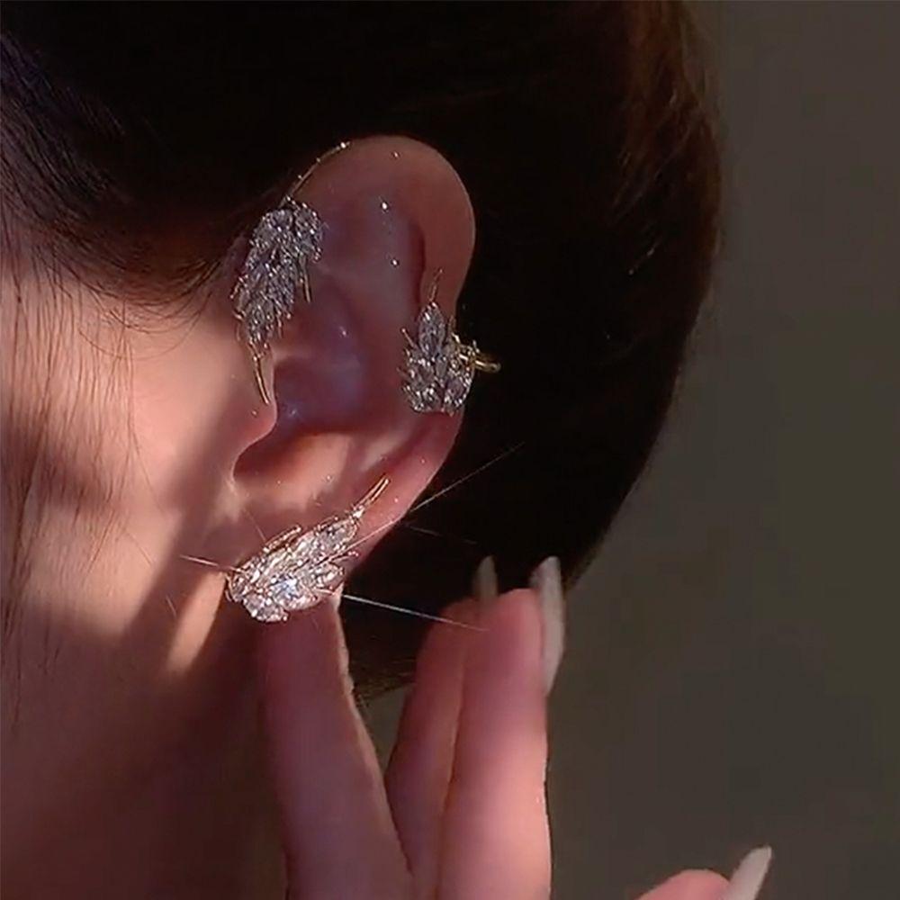 

Design Temperament Rhinestone Ear Hook Without Pierced Earring Korean Ear Bone Clip Women Earring Left
