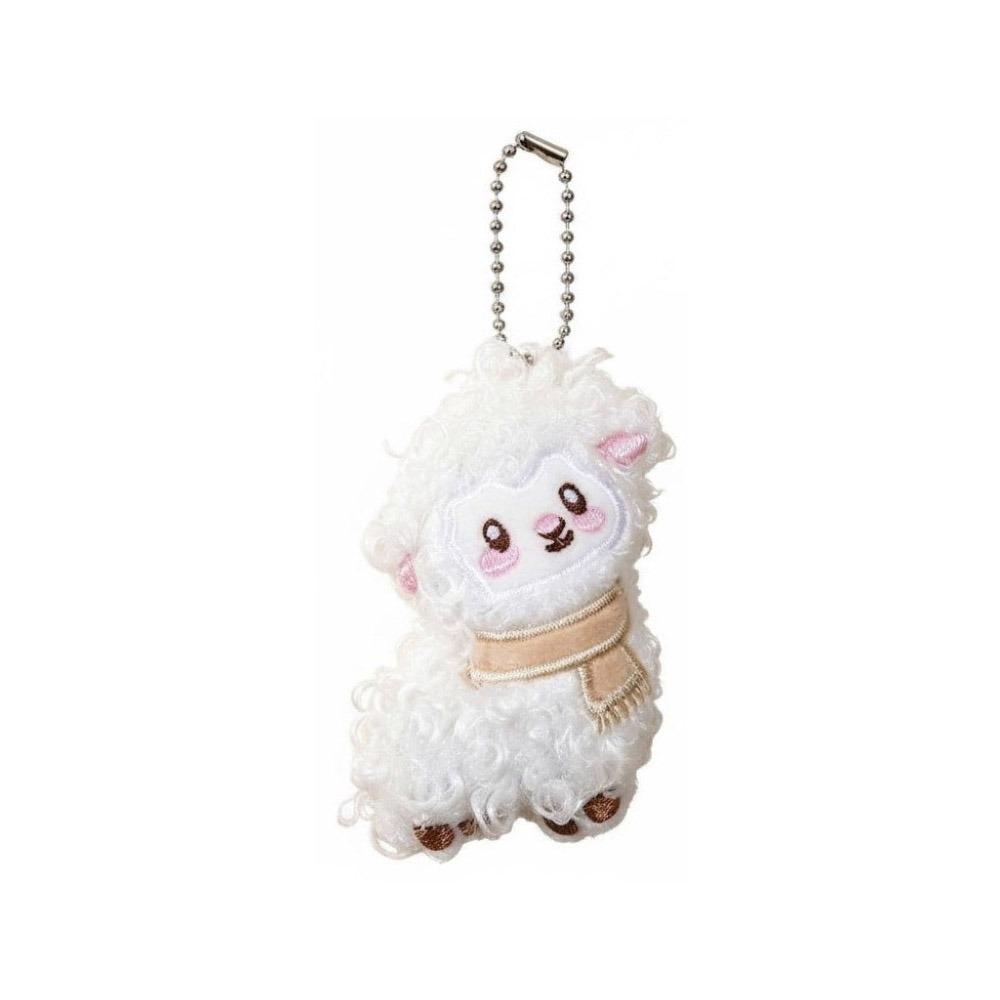 Kawaii Fluffy Lamb Doll Keychain Cute Cartoon Fluffy Hugging Pendant Year of the Sheep