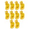 10Pcs Automatic Waterers Yellow Drinking Cups Bowl for Quail Chicken Birds Large SizeLeft