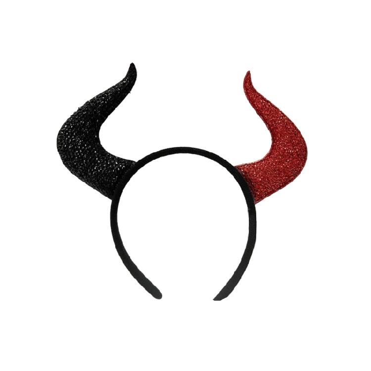Halloween Headbands Cosplay Hairband Devil Horns Headband Devil Costume Accessories for Halloween Fancy Dress Party 1