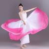 Gradient Color Dance Training Skirt 720 Degree Big Swing Classical Dance Skirt Wrap Style Flowing Chiffon