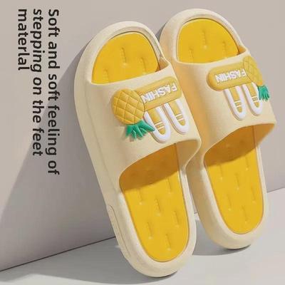 Sandales d'été antidérapantes à semelle épaisse pour femme, motif dessin animé mignon