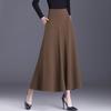 Spring 2026 Elastic Waist Casual Wide-Leg Skirt Pants