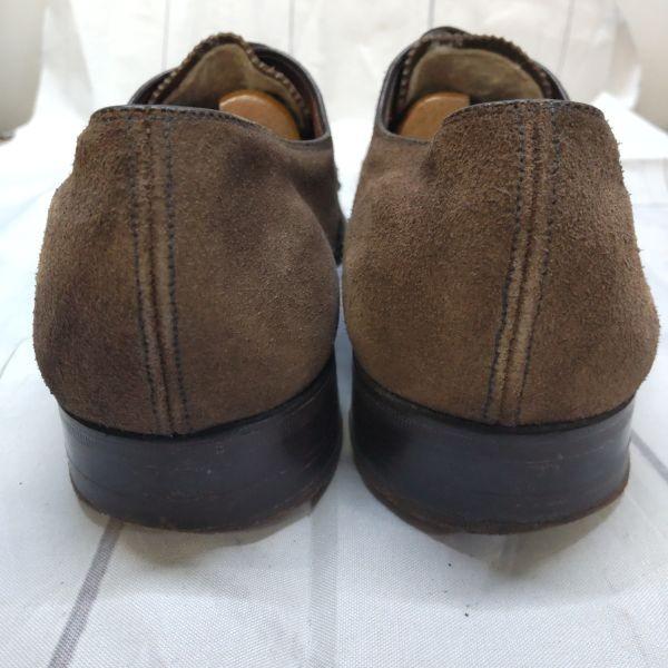 Footprints Goodyear Welt Suede Leather Plain Toe Shoes 70s-80s England Vintage Size 7.5 26.0 Brown(USED)