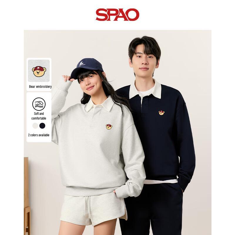 

SPAO Korean Style Couple Embroidered Bear Sweatshirt 2XL