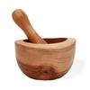 Mortar and Pestle 2-Piece Teak Wood Large
