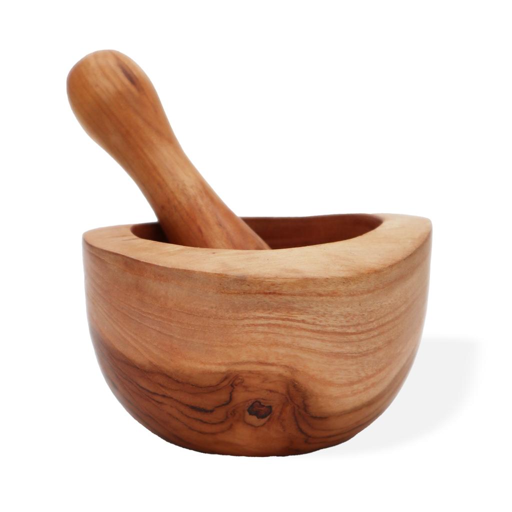 Mortar and Pestle 2-Piece Teak Wood Large