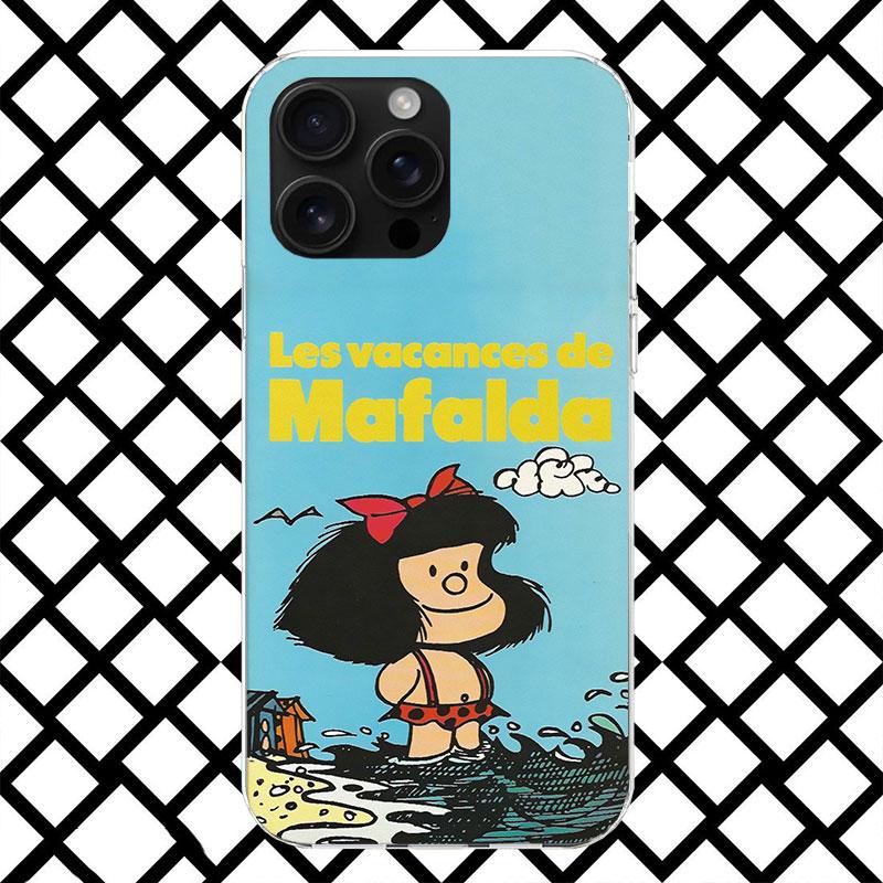 

Mafalda Cartoon Phone Case for iPhone 17 Air 16 16E 15 14 Plus 13 Mini 12 11 Pro Max 7 8 + SE 2020 Soft Cover Fundas 17 Air 16 1 iPhone 12 (12 Pro)