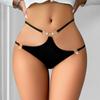 1pcs New Style Low Waist Sexy Women Panties Hot Sale Female Underwear Breathable Sexy Lingerie Ring Decor Lady Briefs