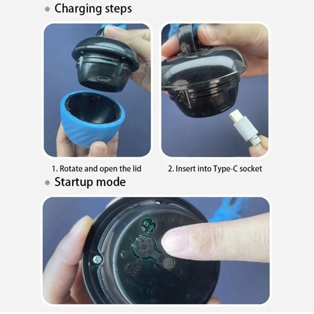 Creative Intelligent Dog Ball Imitation Mouse Bite Resistant Electronic Interactive Cat LED Lighting Automatic Bouncing