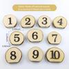 Andoer Wedding Table Number, 1-10 Wooden Table Number Rustic Party Wedding Decoration Number Blocks Professional Table Numbers For Wedding Reception