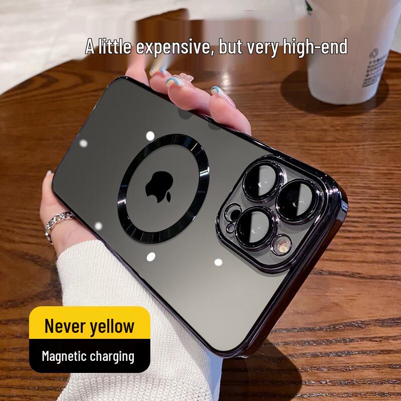 KALAIO MagSafe Compatible Electroplated & Frosted Phone Case with Lens Protector