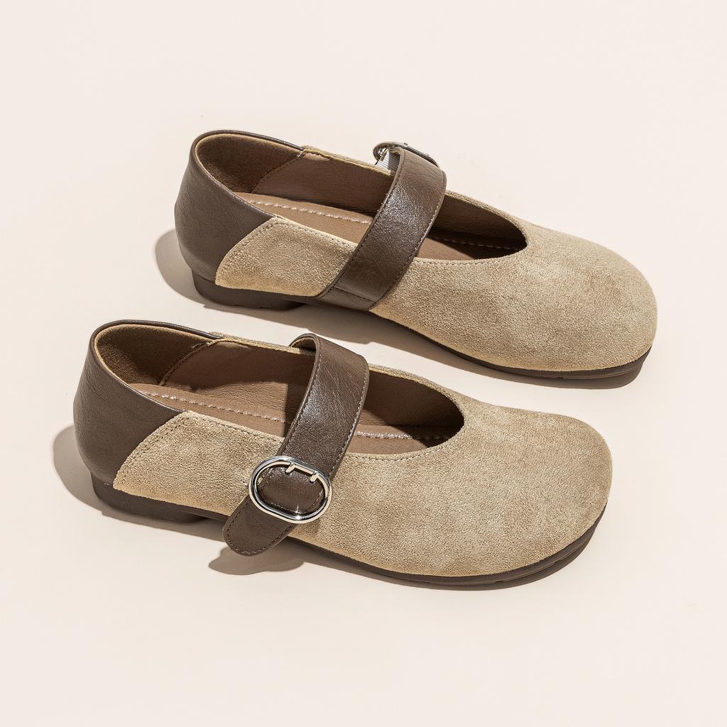 Single Shoes Women's Autumn New Sheep Jing Velvet Casual Versatile Height Increase Mary Jane Comfortable College Style Retro