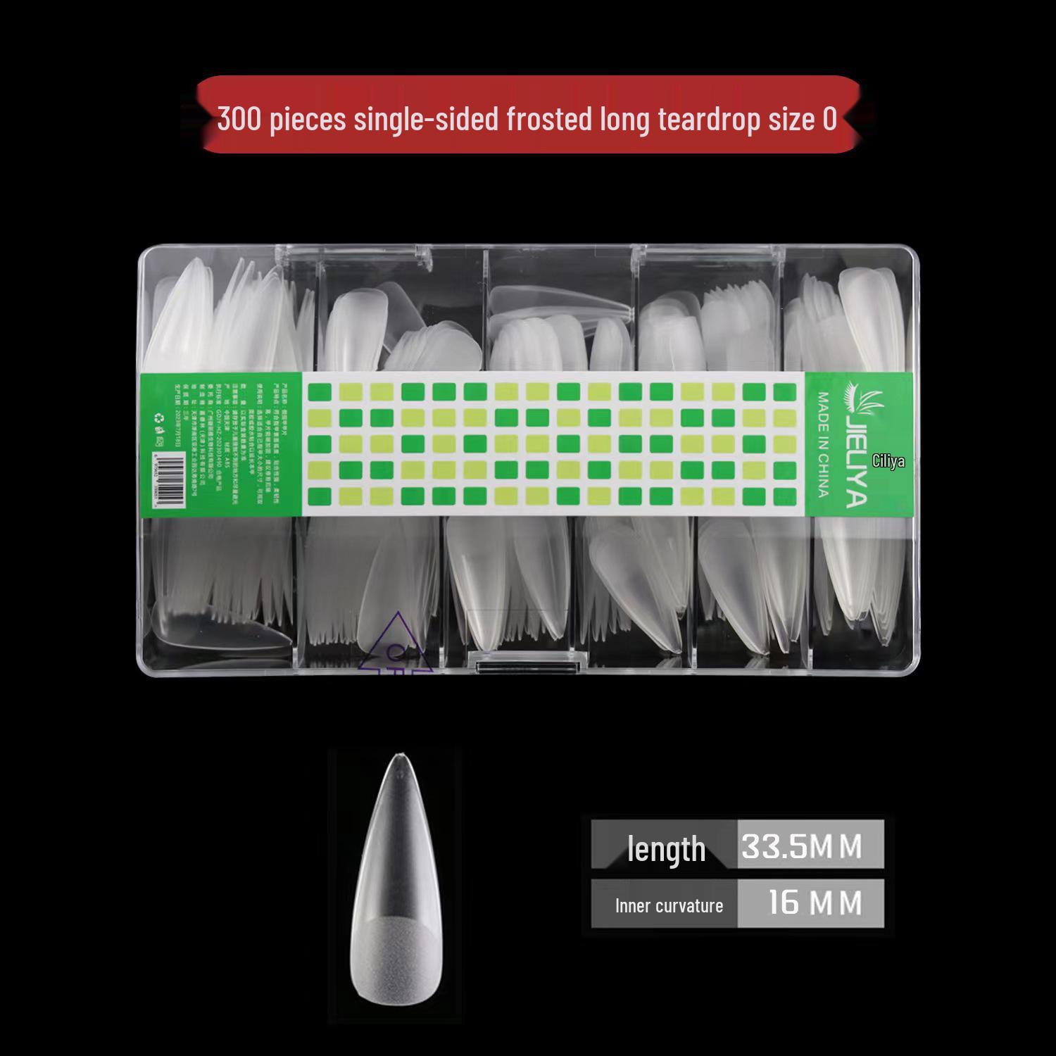 Matte Handmade Single Number Nail Art Tips - Wearable Replacement False Nail Refill Pack
