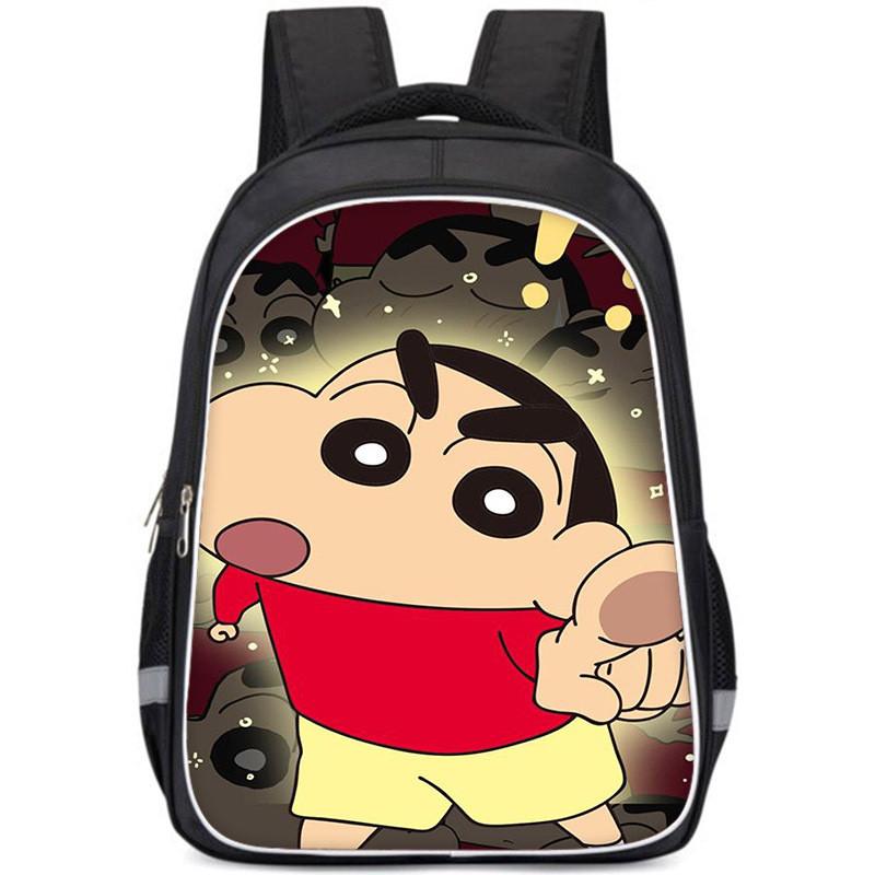 Spacious Crayon Shin-chan Oxford Cloth Backpack Lightweight School Bag For Kids
