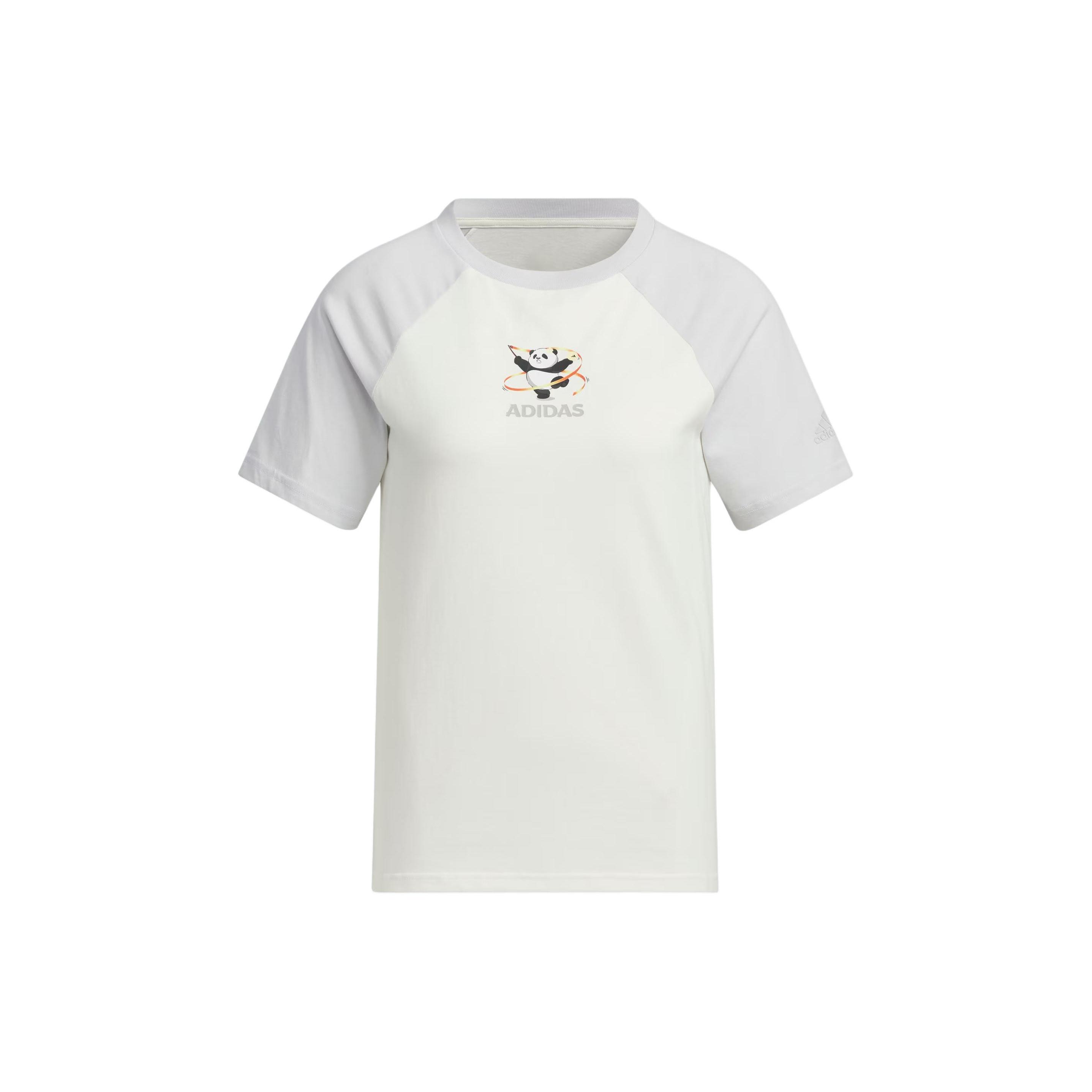 (WMNS) adidas China T-Shirt Asia Sizing White Grey Women s JI6866 S