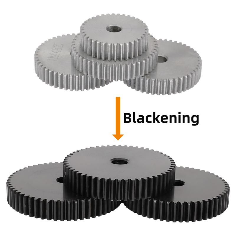 Spur Gear 1M-77T/78T/79T/80T/81T/82T/83T/84T/85T/86T Teeth Pitch 3.14 Mm Total Height 10 Mm Gear Wheel Carbon Steel Blackening