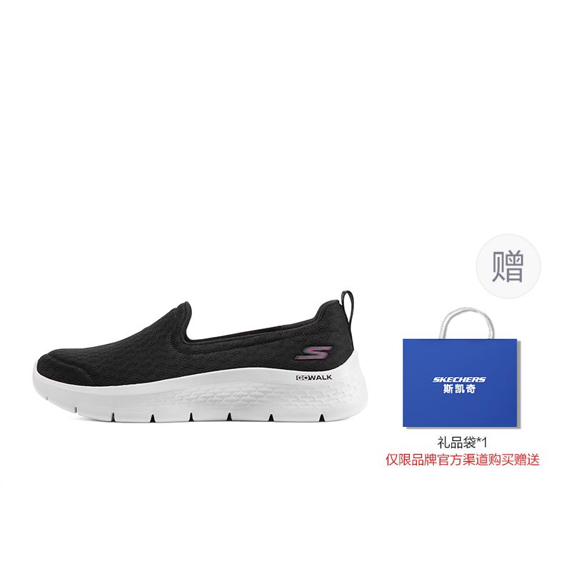 Skechers Go Walk Fle Mesh, Textile Low top Casual Shoes Women's Black 124955-BLK