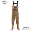 Yudoduo Thickened PVC Waterproof Wader Rain Pants with Integrated Boots