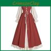 Exquisite Long Sleeve Irish Renaissance Dress For Women In Vibrant Color Options Perfect For Any Occasion