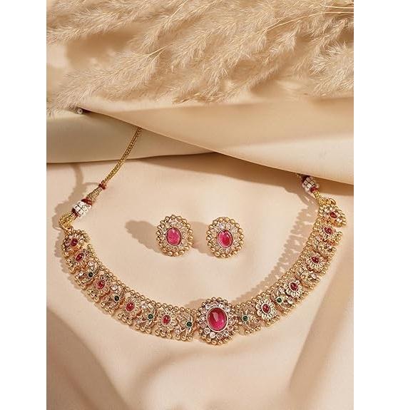 Latest Stylish Design Fancy Traditional Necklace Jewellery Set for Women