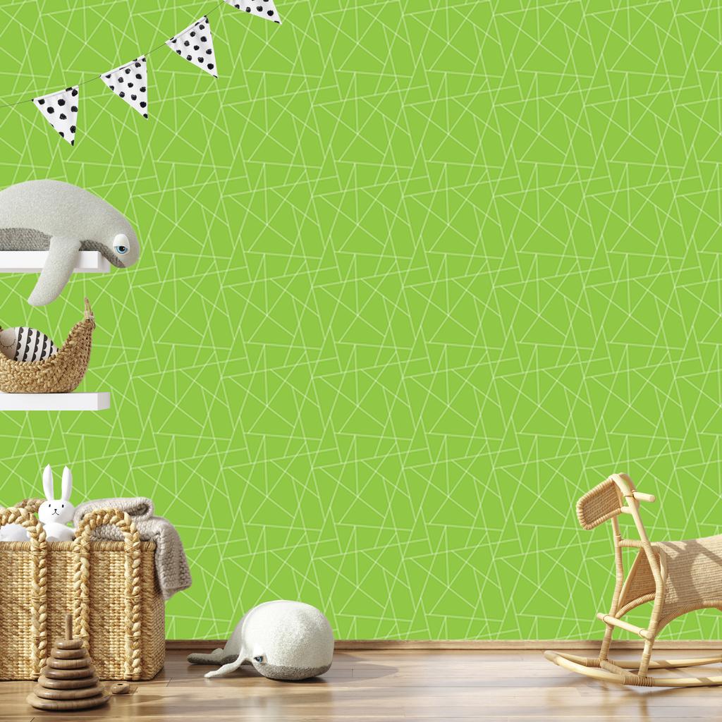 Wallpaper Geometric Pattern Lime, Lime Center 50x1000