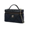 Chanel 25k Brand Logo Made Of Grainy Cowhide With Golden Hardware Handbag For Women Black