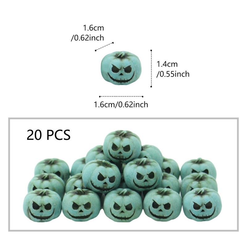 

20pcs Resin Mini Halloween Pumpkin Miniature Halloween Decoration Fairy Garden Home Ornament DIY Craft Ornaments Decoration