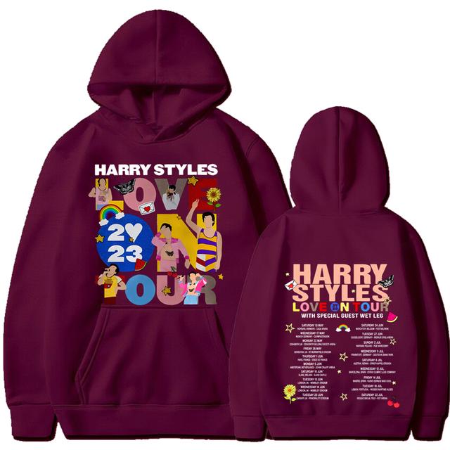 New Love on Tour Koncert Mikina Harajuku Hip Hop Velké Mikiny Unisex Y2k Oblečení Dlouhý rukáv Mikiny s kapucí Streetwear