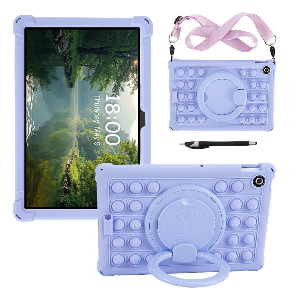 For Lenovo Tab TB311FU Case 2025 10.1 Inch Handle Stand Rotating Silicone Cover Soft Shell