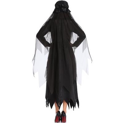 Black Witch Ghost Bride, Adult Halloween Costume, Vampire, Female Ghost Costume Halloween Costume