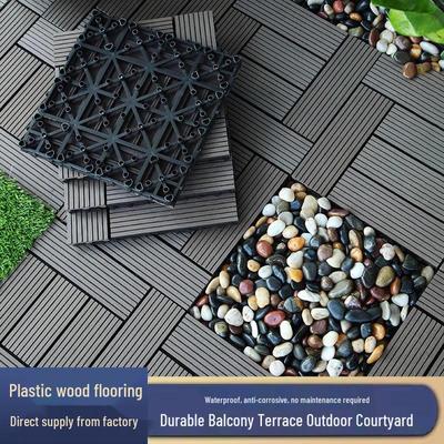 Waterdichte WPC Balkon- & Tuinvloer - Eenvoudig Kliksysteem, Anti-Corrosie, Ideaal voor Buiten & Binnen.