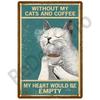 Retro Svart Katt Metall Vintage Plakat Morsom Hund Veggkunst Kjæledyrskilt Kafé Veggmaleri Plakett Metallskilt Blikkskilt Plate Bad Hjemmeinnredning