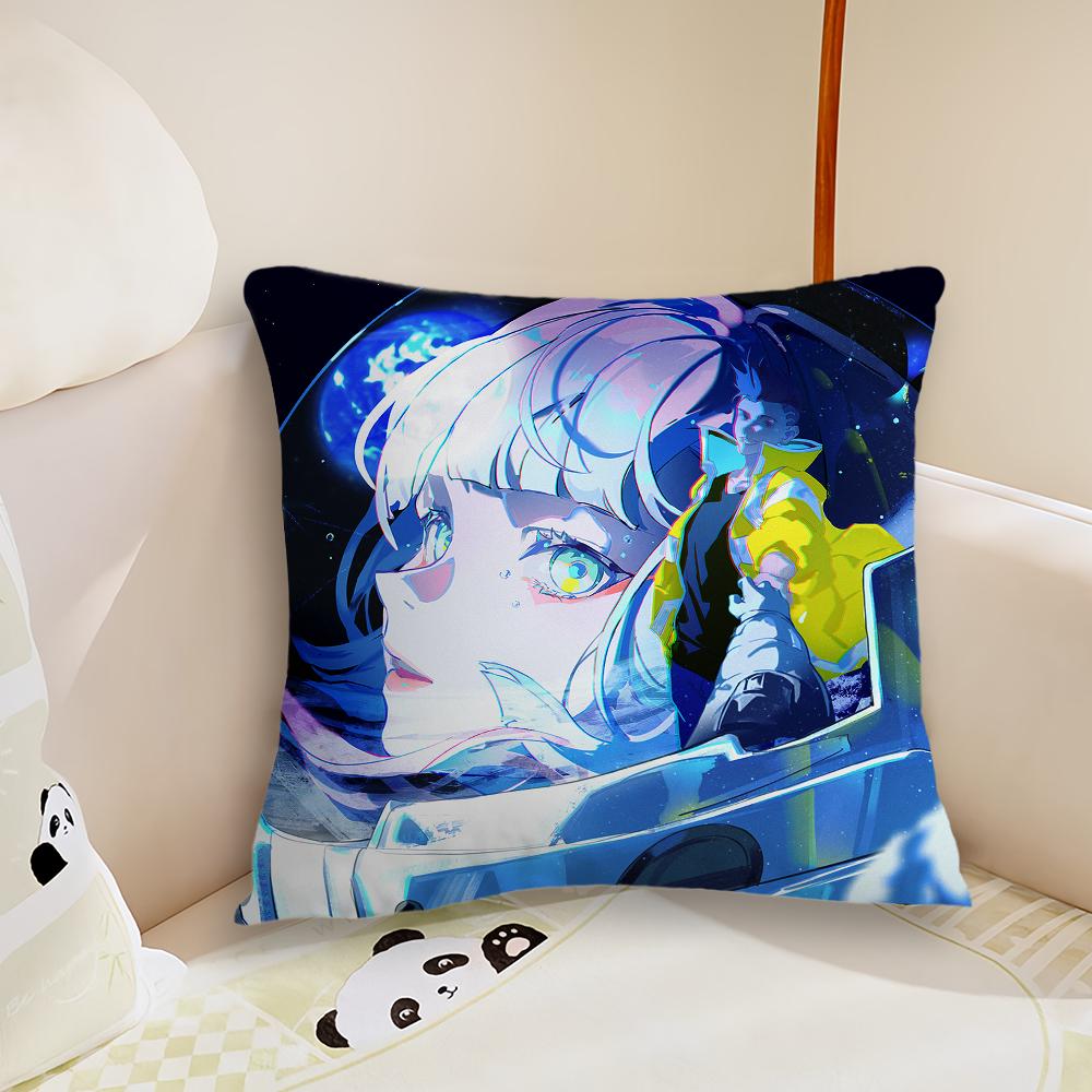 Anime C-CyberpunkS E-Edgerunners Povlak na polštář Potah na polštář na pohovku do obývacího pokoje Vhodný pro domácí dekoraci ložnice