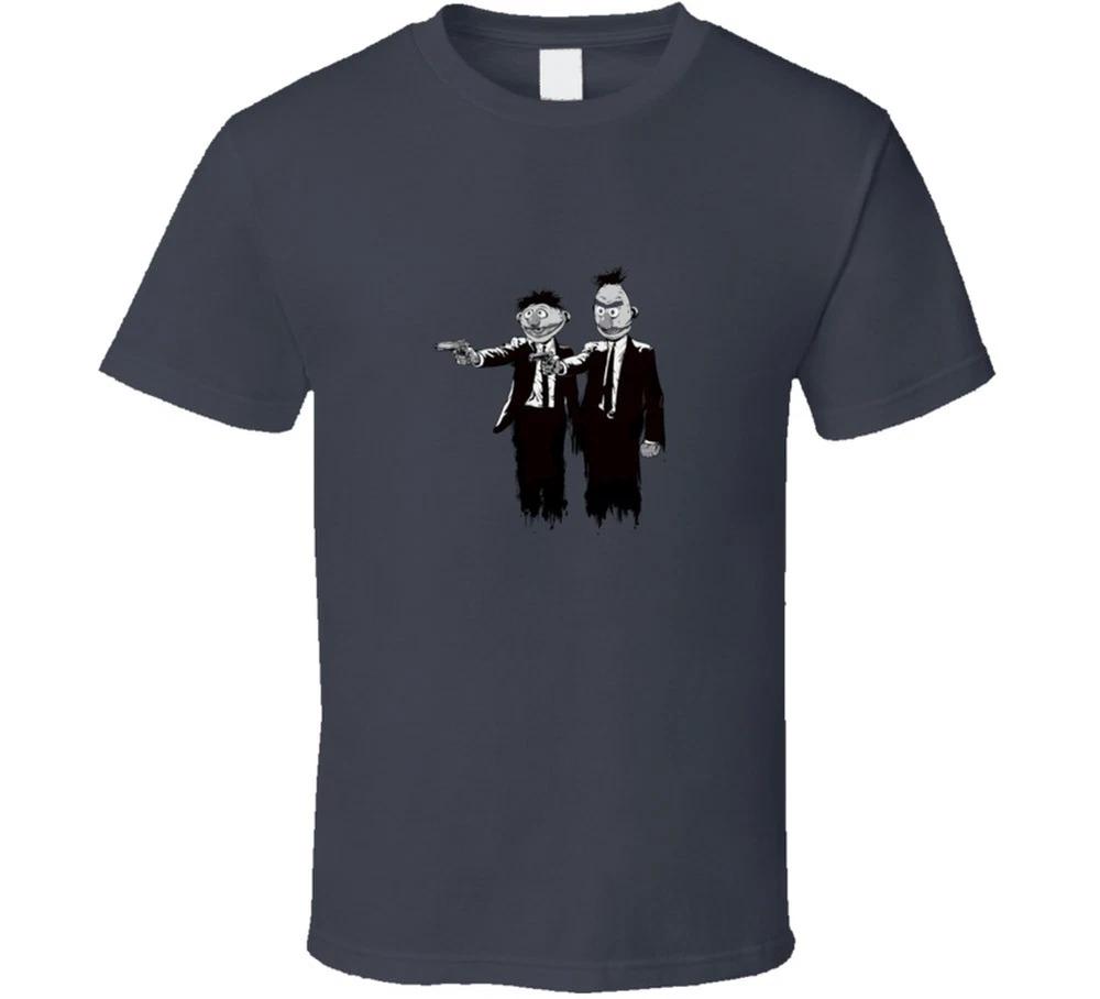 Ernie And Bert Pulp Fiction Style TShirt Funny Movie Parody TShirts S