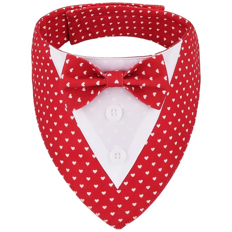 1pack Wedding Dog Tuxedo Bandanas Bow Tie Adjustable Dog Costumes for Small Dogs Pet Outfit Prince Wedding Attire Party Clothes