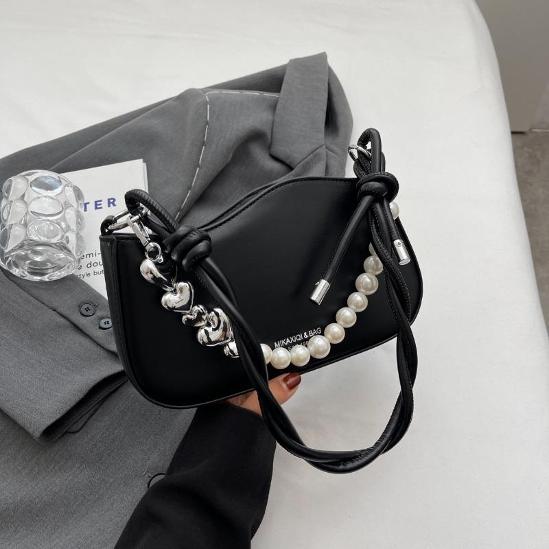 Personalized beaded new high-end small square bag simple atmosphere commuter shoulder bag niche portable women's bag