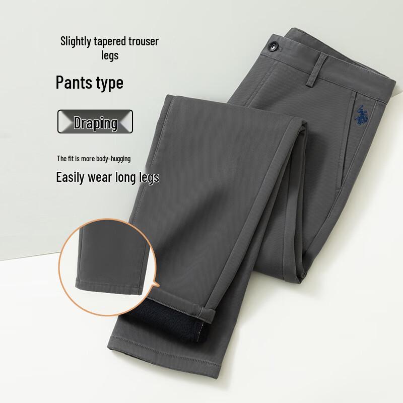 U.S. POLO ASSN. Men's Fleece Lined Business Casual Straight-Leg Pants