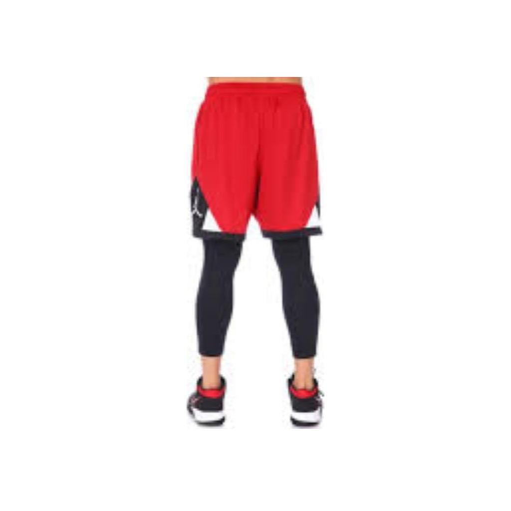 Jordan Side Black Jumpman Logo Loose Basketball Pants Men Bottoms Red AJ1115-687