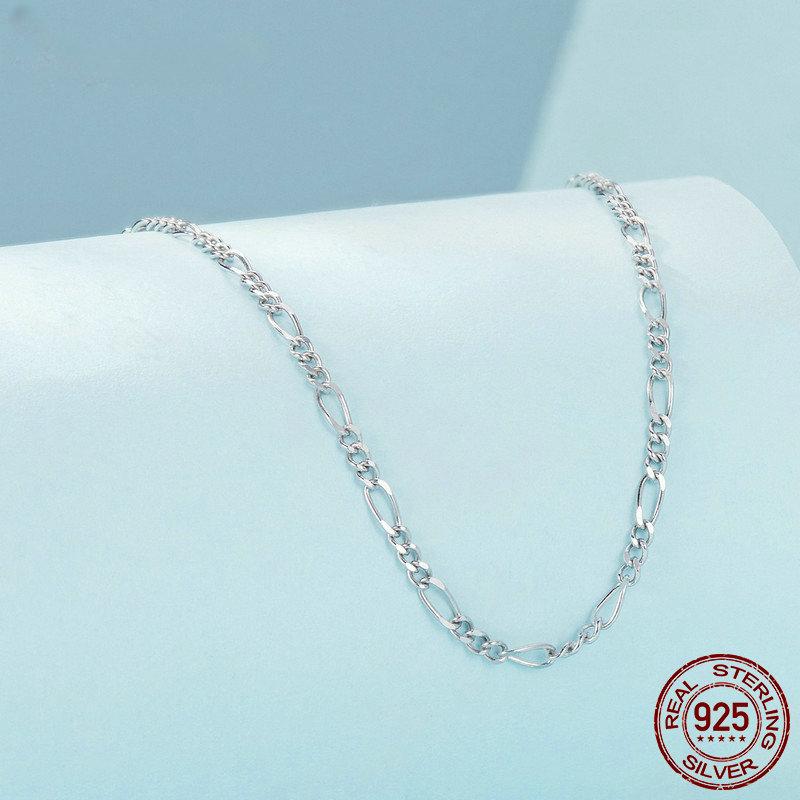 S925 Sterling Silver Chain Necklace Classic Cable Chain Necklace Thin & Dainty & Sturdy Chain Necklaces