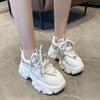 Korean Version of the Popular Dad Shoes Women 2025 Summer New Internet Celebrity Versatile Thick Sole Height Increase Running Sports Leisure Cloth