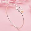 925 Sterling Silver Circle Bangle Fashion Jewelry