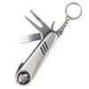 Yousheng 6-in-1 Multifunctional Golf Tool, Stainless Steel Keychain with Ball Marker, Divot Tool, Cutter, Wrench, Brush, Score Pen, Golf Accessories