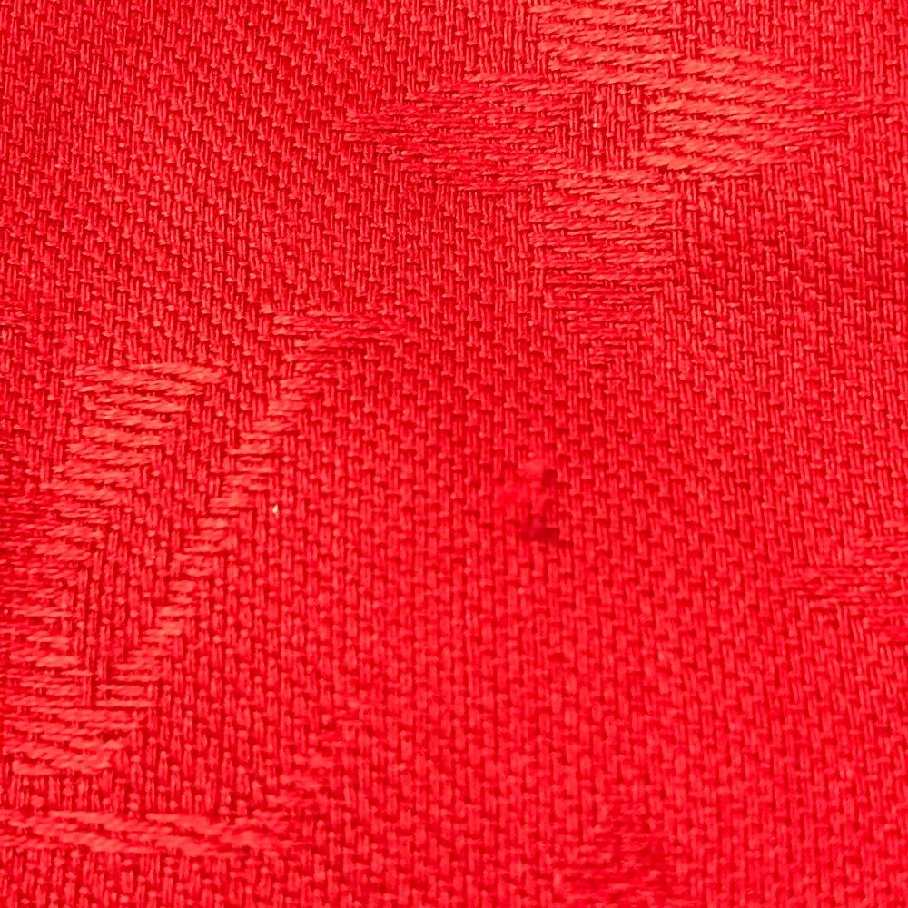 Louis Vuitton Monogram Large format Stole Fringe Scarf shawl wool / silk Red