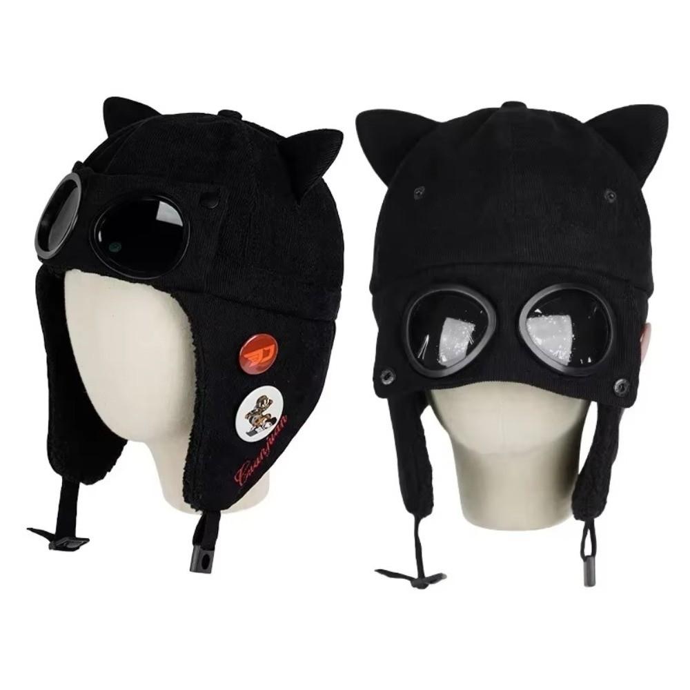 Verdickte Bombermützen Warme Skimützen mit Ohrenschutz Fliegermützen Winter Outdoor Modebekleidung