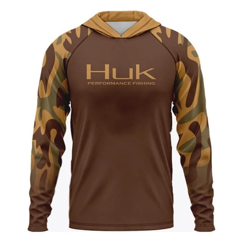Men's Fishing Clothing HUK Long-sleeved UPF50 Hooded Sunscreen Ultraviolet Breathable Dress