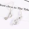 Top Hot Music Note Drop Women Gift Drop Earring Fashion Accessories Crystal Dangle Earrings Jewelry